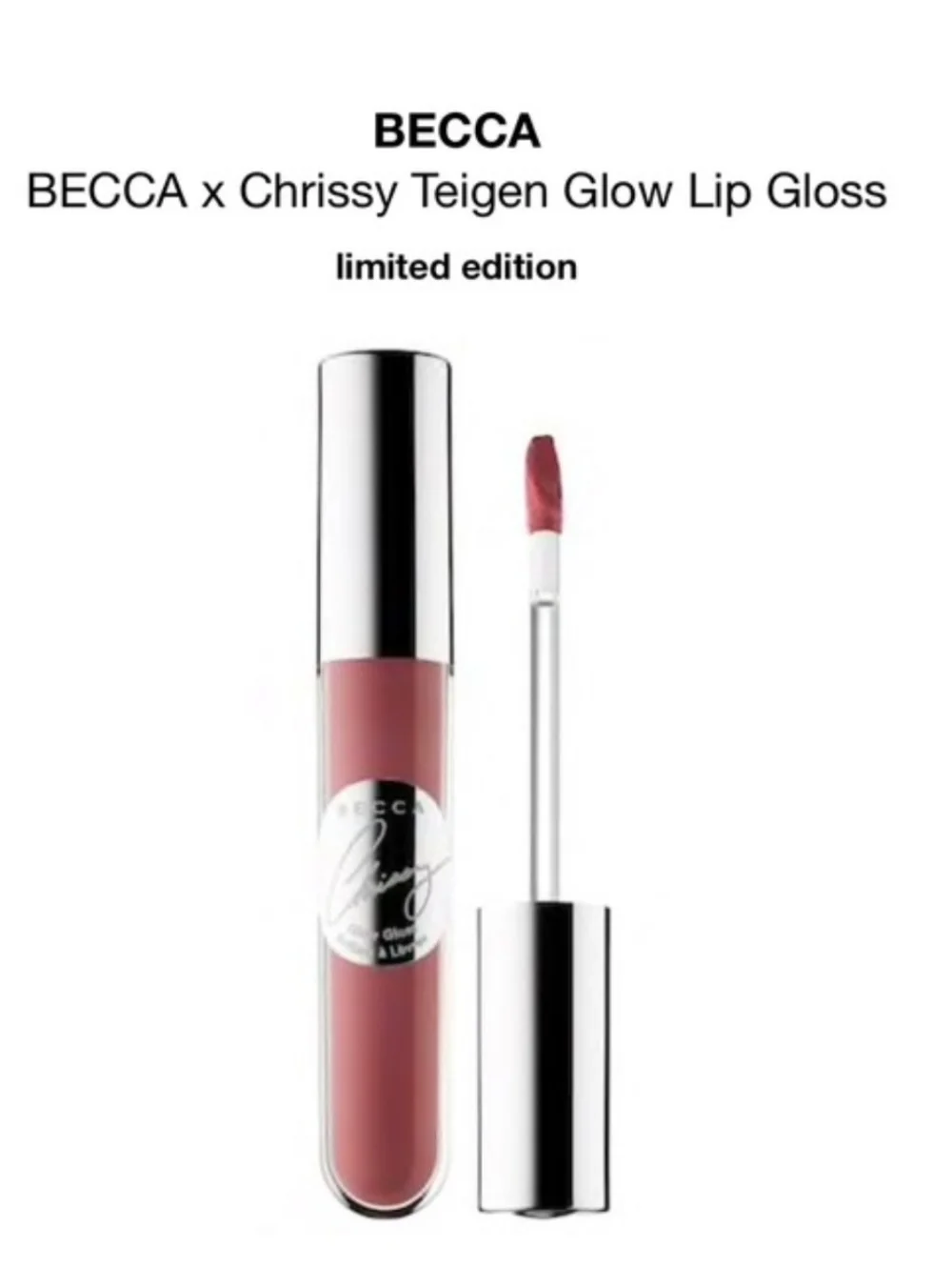 NIB BECCA x Chrissy Teigen Glow Lip Gloss in Malibu Soleil